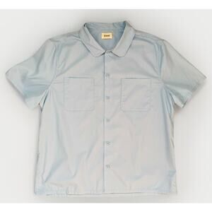 Elwood Men’s Button Up Work Shirt Mechanic Blue Western Short Sleeve Sz Large